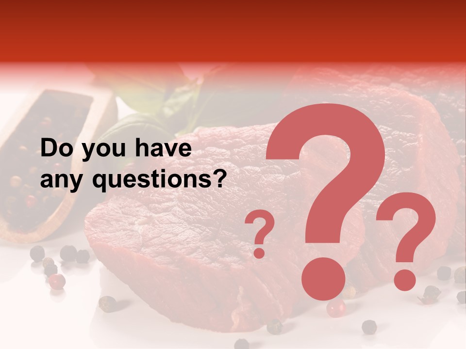Sirloin White Cutting PowerPoint Template