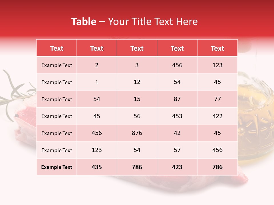 Protein Oil Dining PowerPoint Template