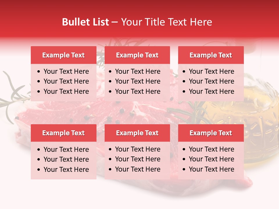 Protein Oil Dining PowerPoint Template
