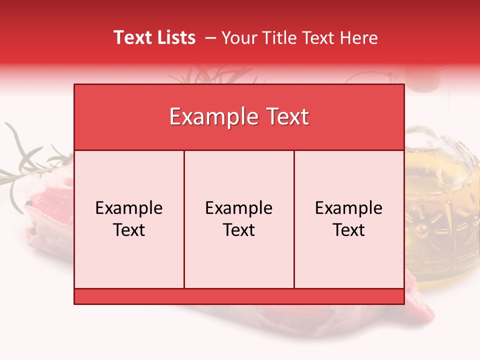 Protein Oil Dining PowerPoint Template
