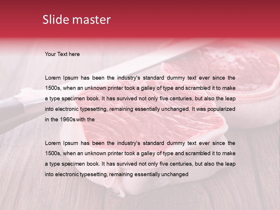 Cuisine Raw Wood PowerPoint Template