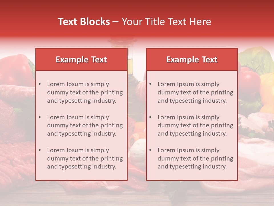 Salsicce Pezzo Olio PowerPoint Template