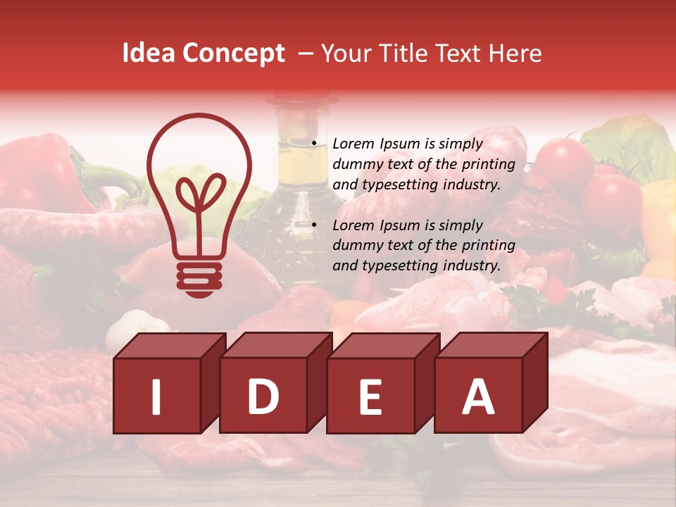 Salsicce Pezzo Olio PowerPoint Template