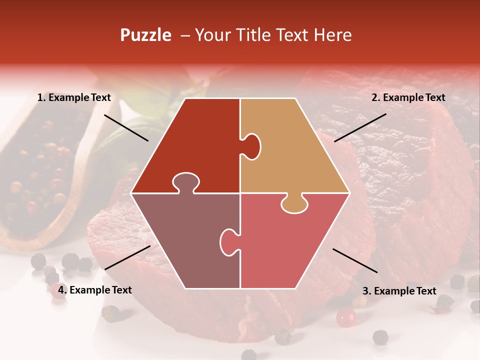 Beefsteak Portion Raw PowerPoint Template
