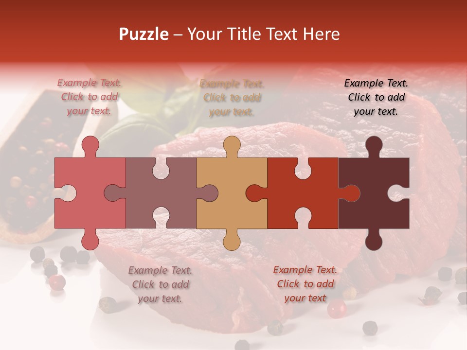 Beefsteak Portion Raw PowerPoint Template