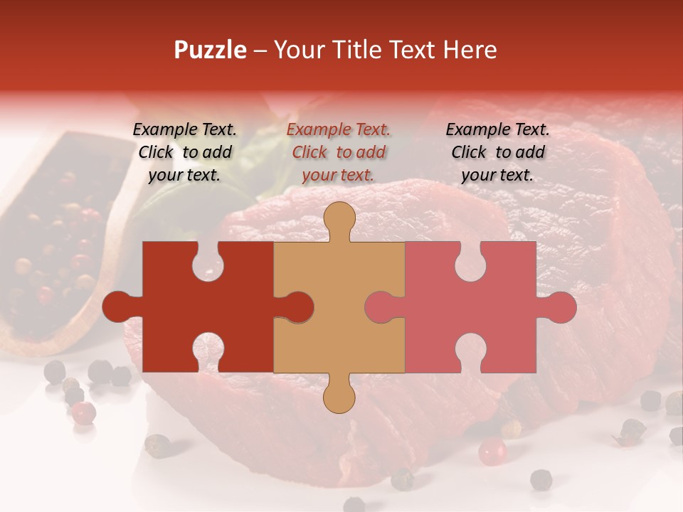 Beefsteak Portion Raw PowerPoint Template