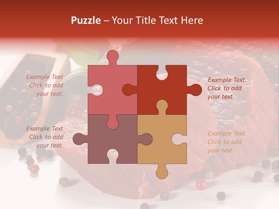 Beefsteak Portion Raw PowerPoint Template
