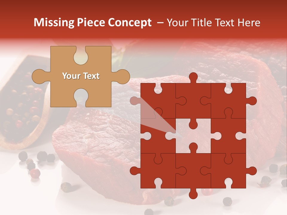 Beefsteak Portion Raw PowerPoint Template