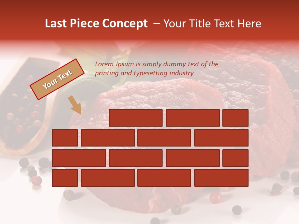 Beefsteak Portion Raw PowerPoint Template