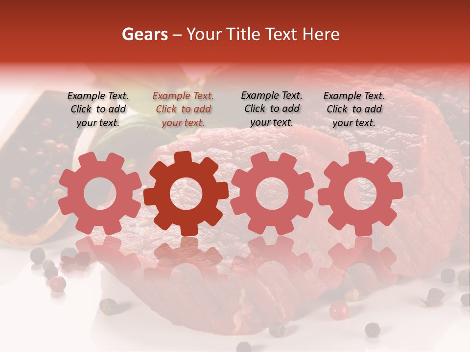 Beefsteak Portion Raw PowerPoint Template
