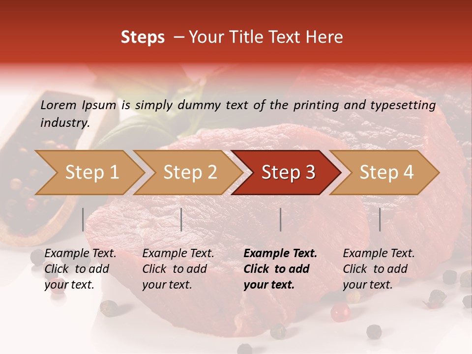 Beefsteak Portion Raw PowerPoint Template
