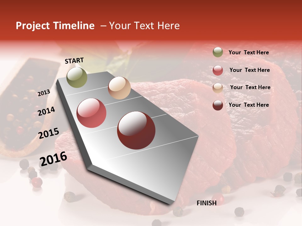 Beefsteak Portion Raw PowerPoint Template