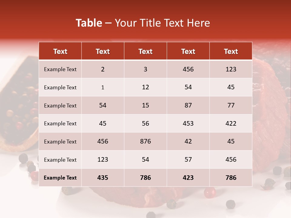 Beefsteak Portion Raw PowerPoint Template