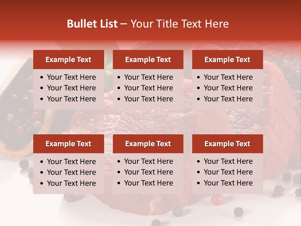 Beefsteak Portion Raw PowerPoint Template