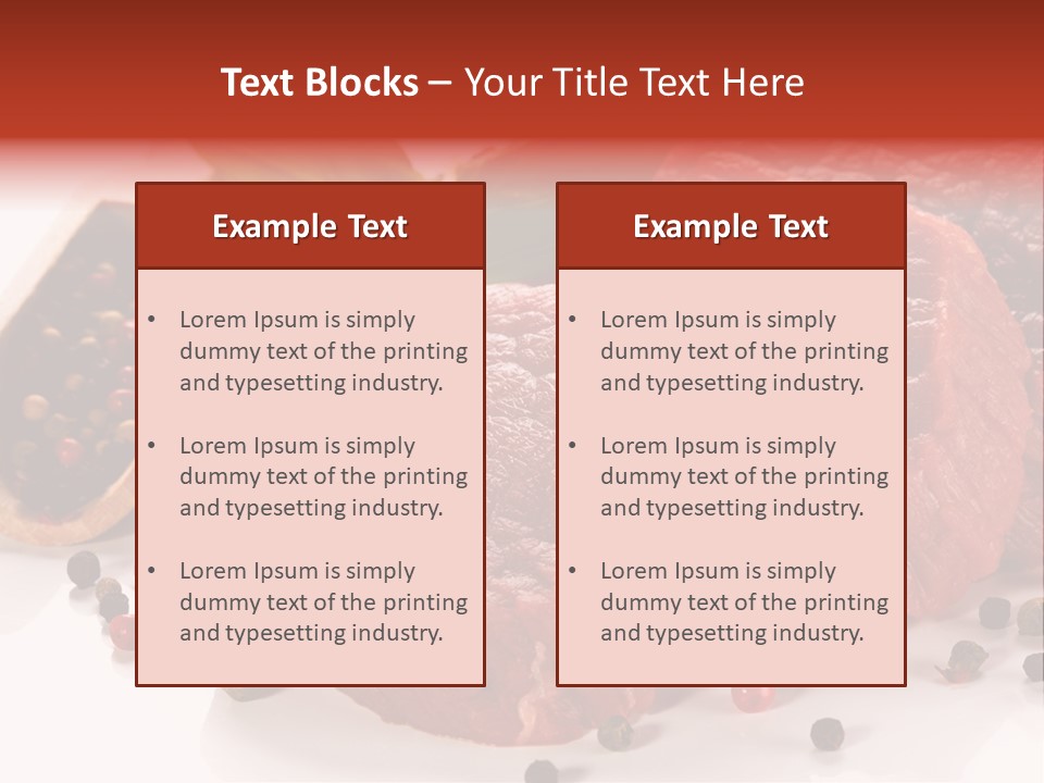 Beefsteak Portion Raw PowerPoint Template
