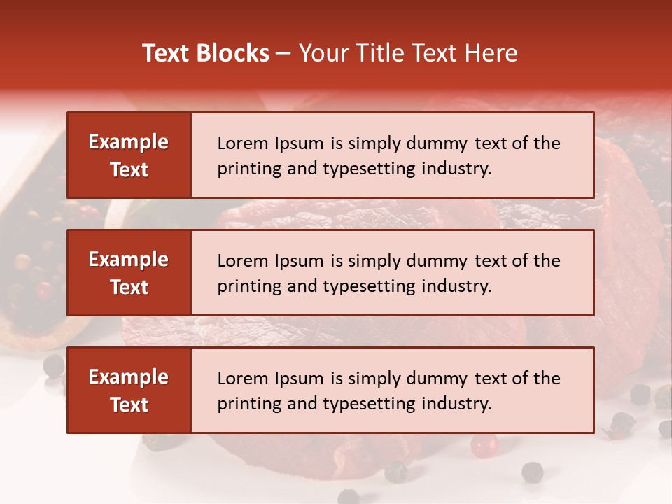 Beefsteak Portion Raw PowerPoint Template