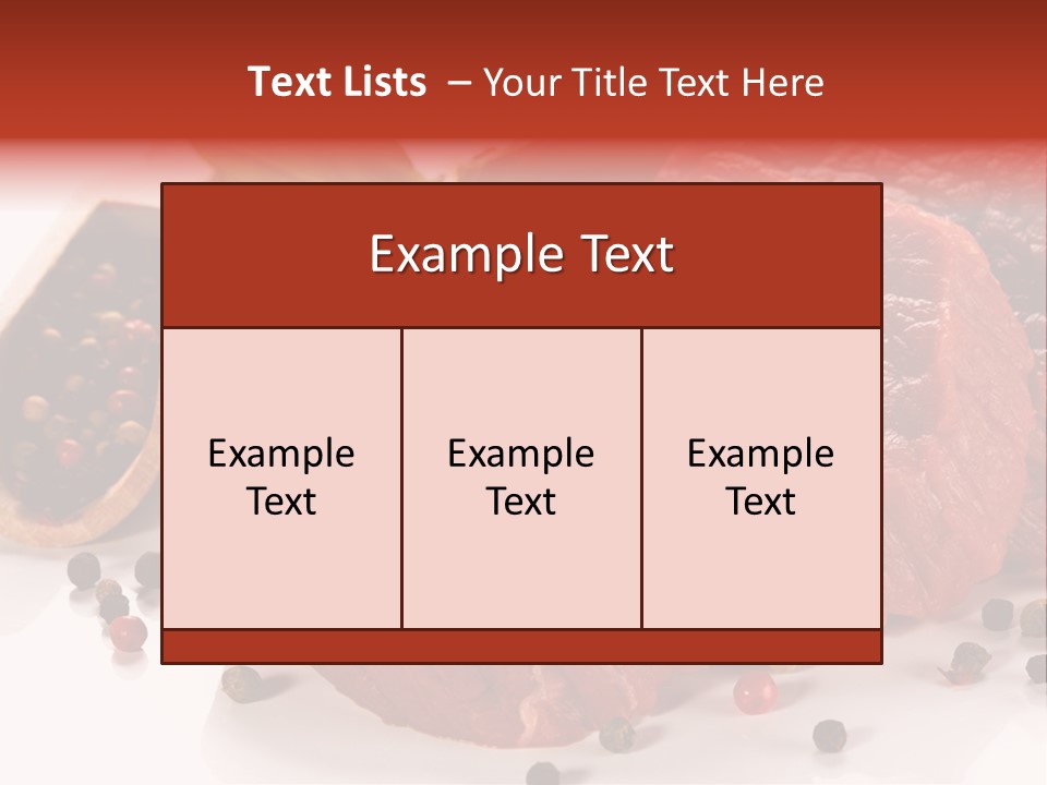 Beefsteak Portion Raw PowerPoint Template