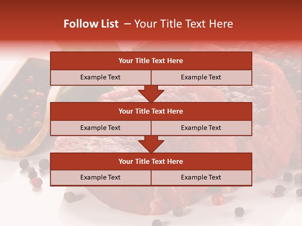 Beefsteak Portion Raw PowerPoint Template