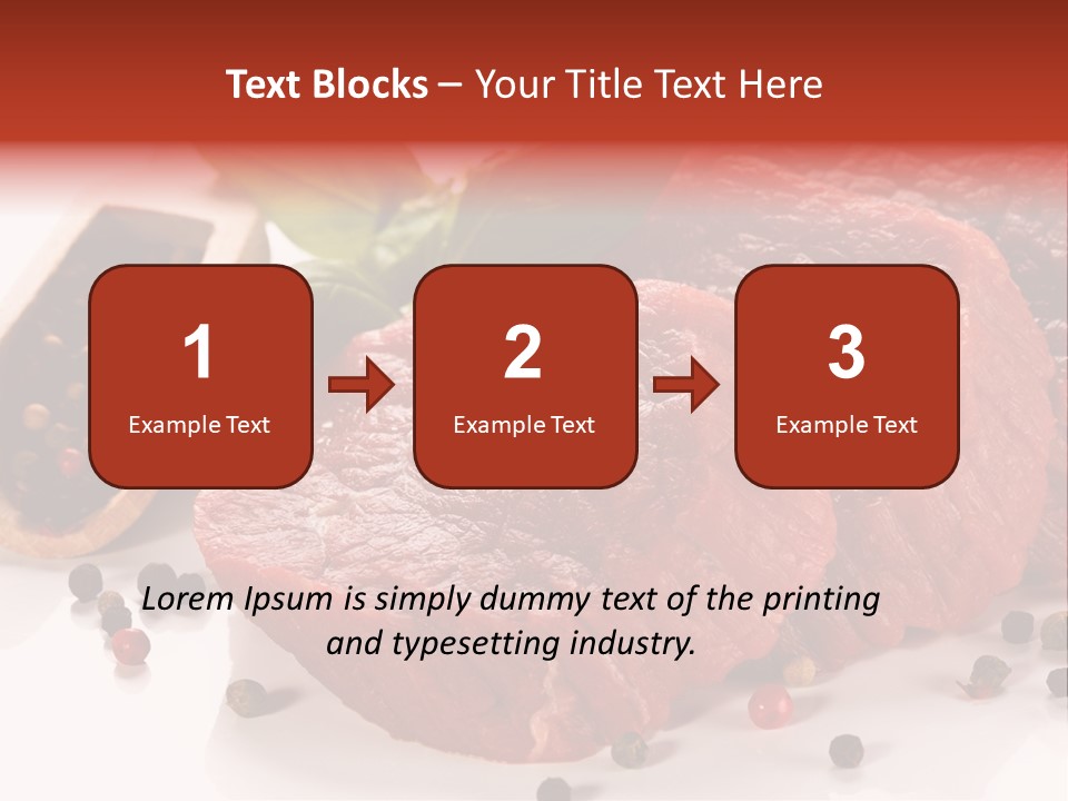 Beefsteak Portion Raw PowerPoint Template