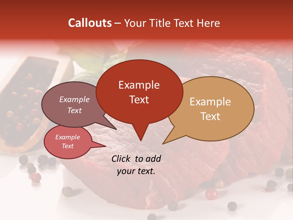 Beefsteak Portion Raw PowerPoint Template