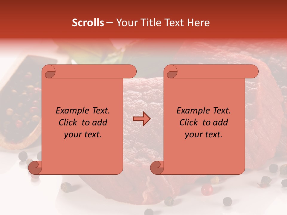 Beefsteak Portion Raw PowerPoint Template
