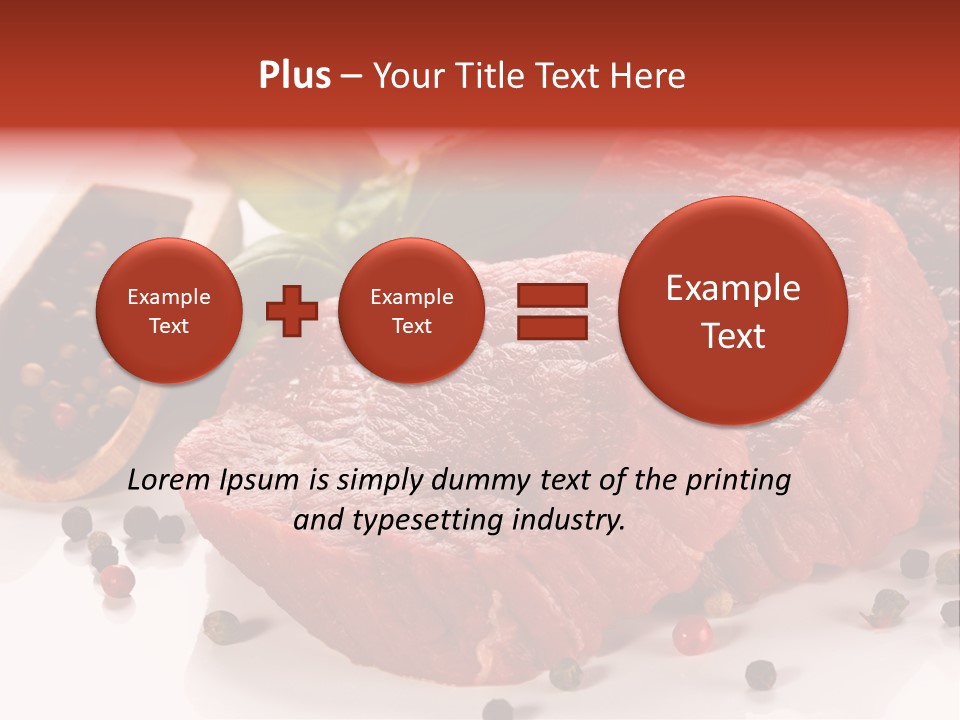 Beefsteak Portion Raw PowerPoint Template
