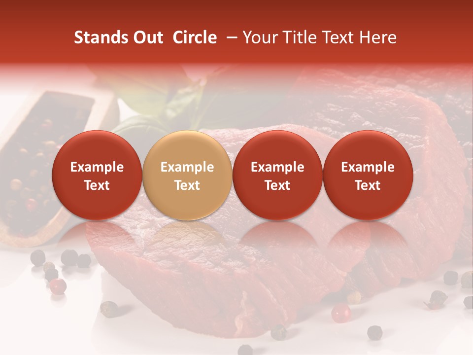 Beefsteak Portion Raw PowerPoint Template
