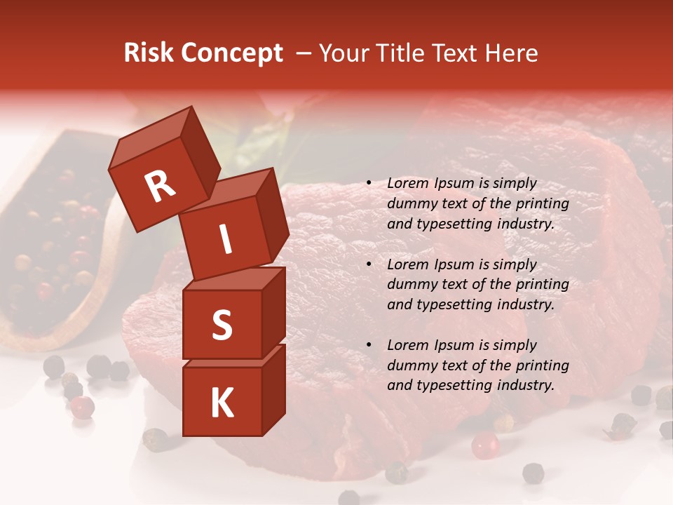 Beefsteak Portion Raw PowerPoint Template