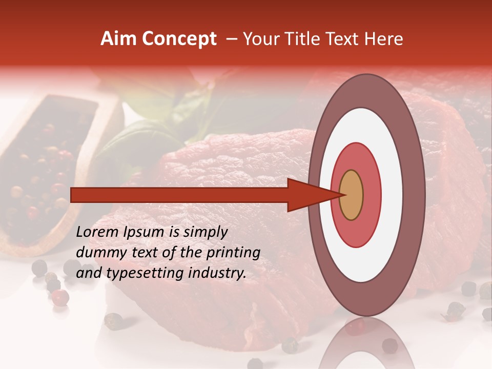 Beefsteak Portion Raw PowerPoint Template