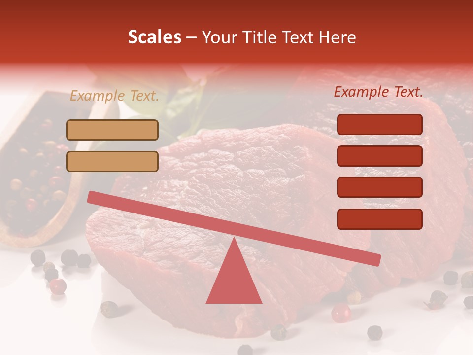 Beefsteak Portion Raw PowerPoint Template