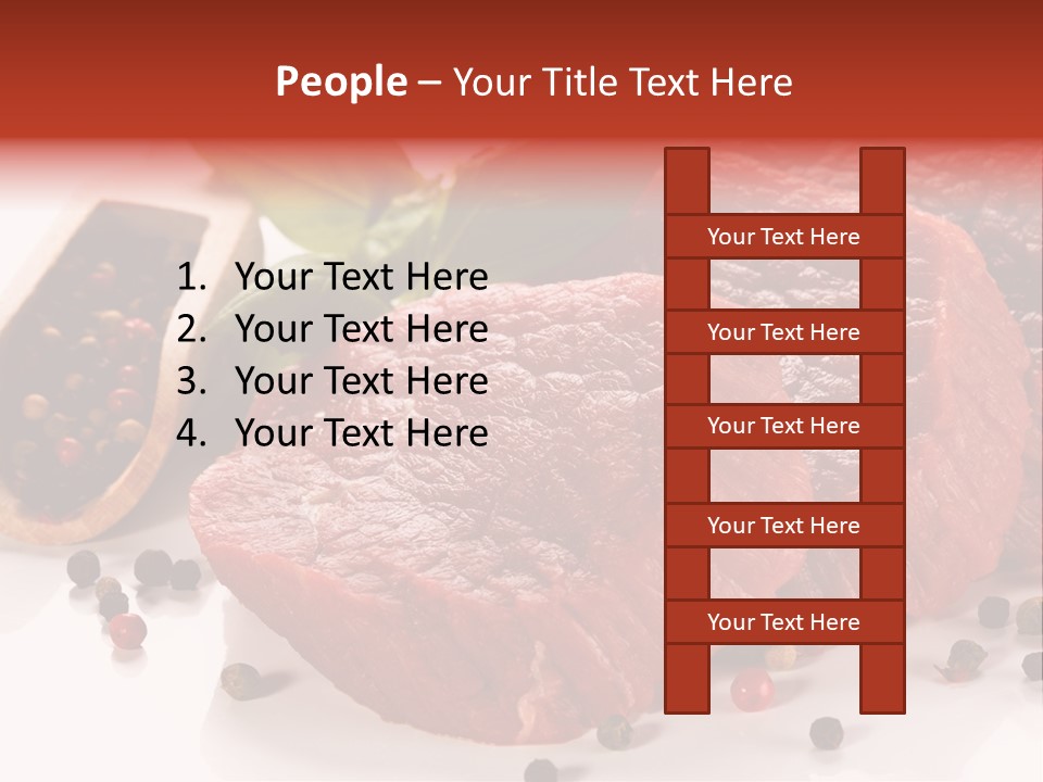 Beefsteak Portion Raw PowerPoint Template