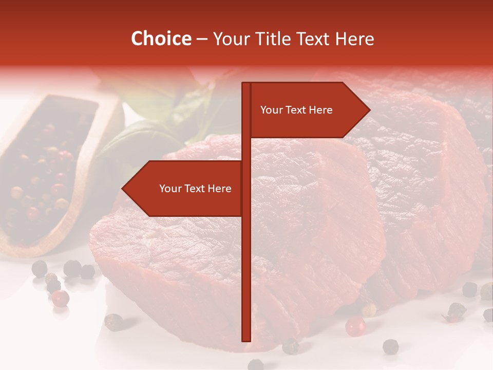 Beefsteak Portion Raw PowerPoint Template