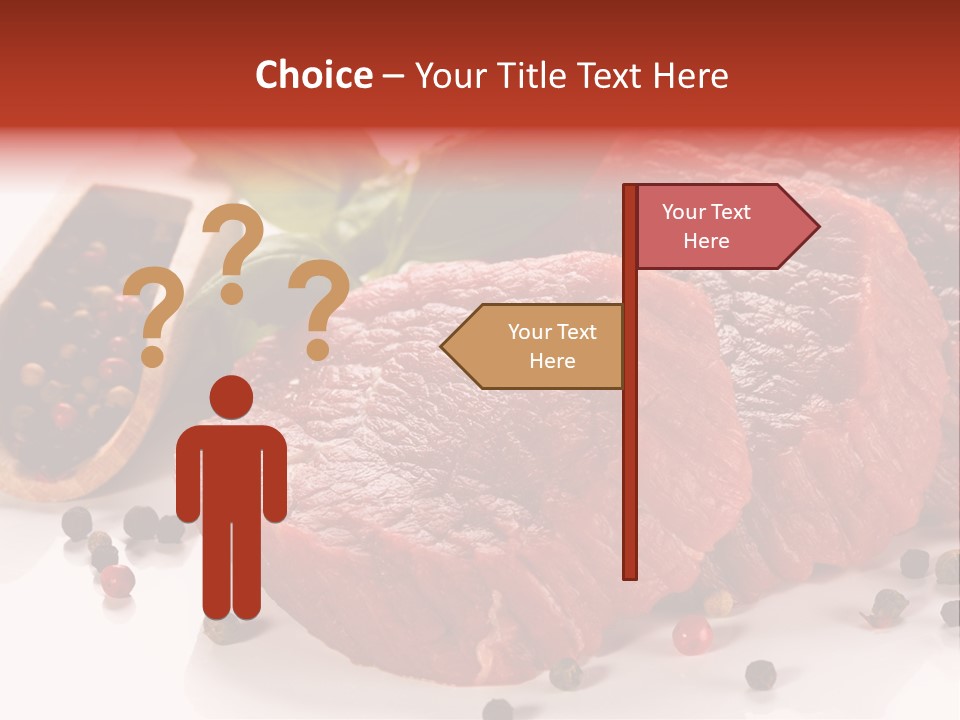 Beefsteak Portion Raw PowerPoint Template