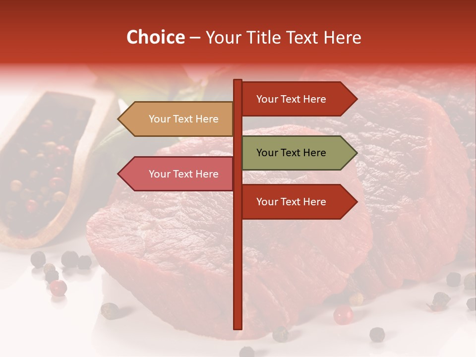 Beefsteak Portion Raw PowerPoint Template
