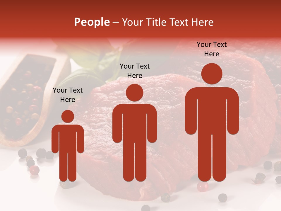 Beefsteak Portion Raw PowerPoint Template
