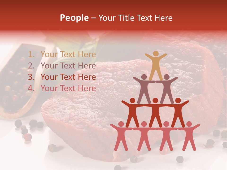 Beefsteak Portion Raw PowerPoint Template