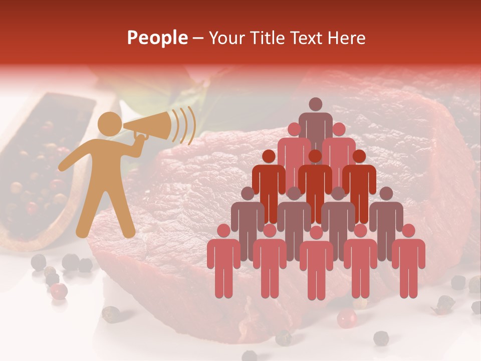Beefsteak Portion Raw PowerPoint Template