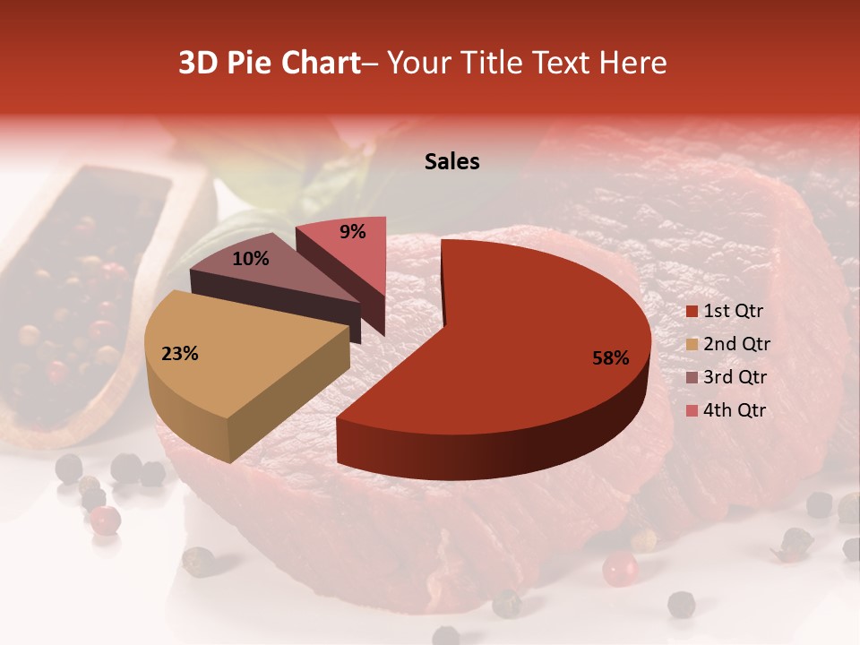 Beefsteak Portion Raw PowerPoint Template
