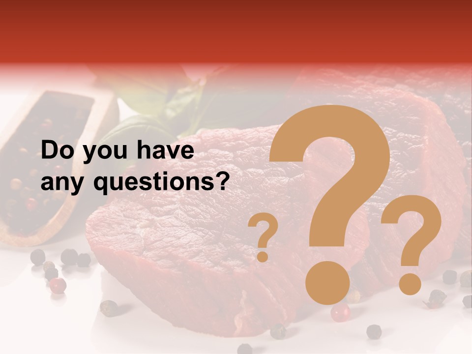 Beefsteak Portion Raw PowerPoint Template