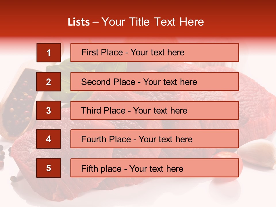 Garlic Stick Loin PowerPoint Template