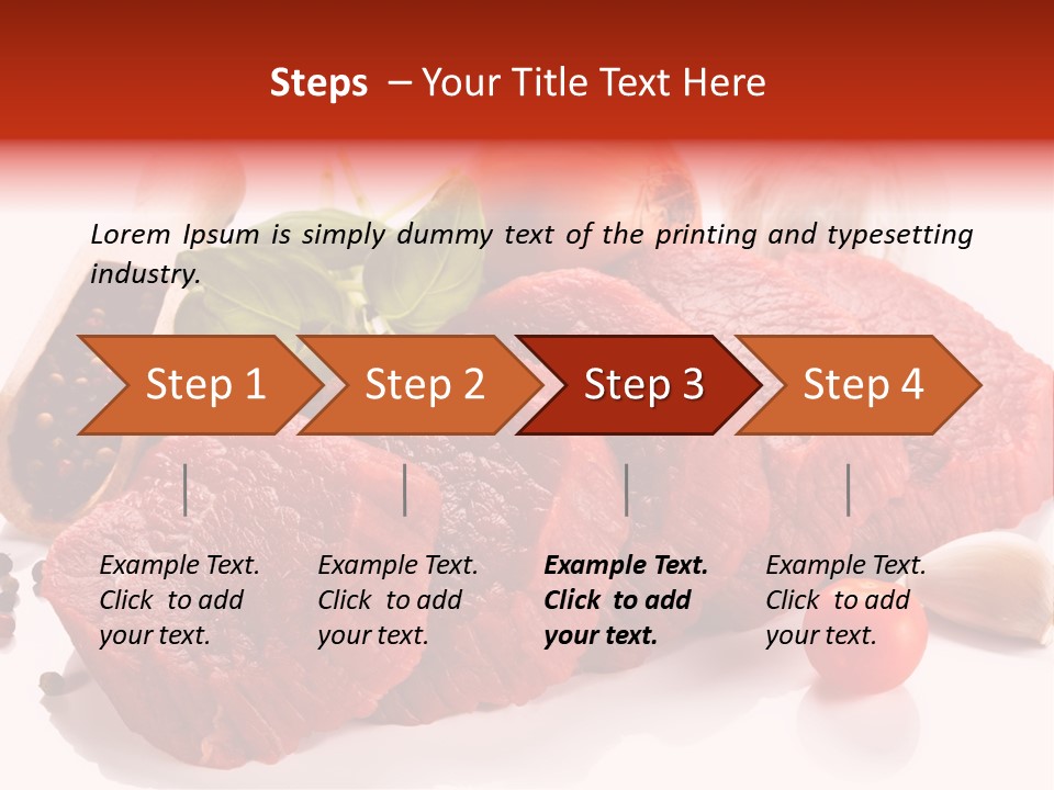 Garlic Stick Loin PowerPoint Template