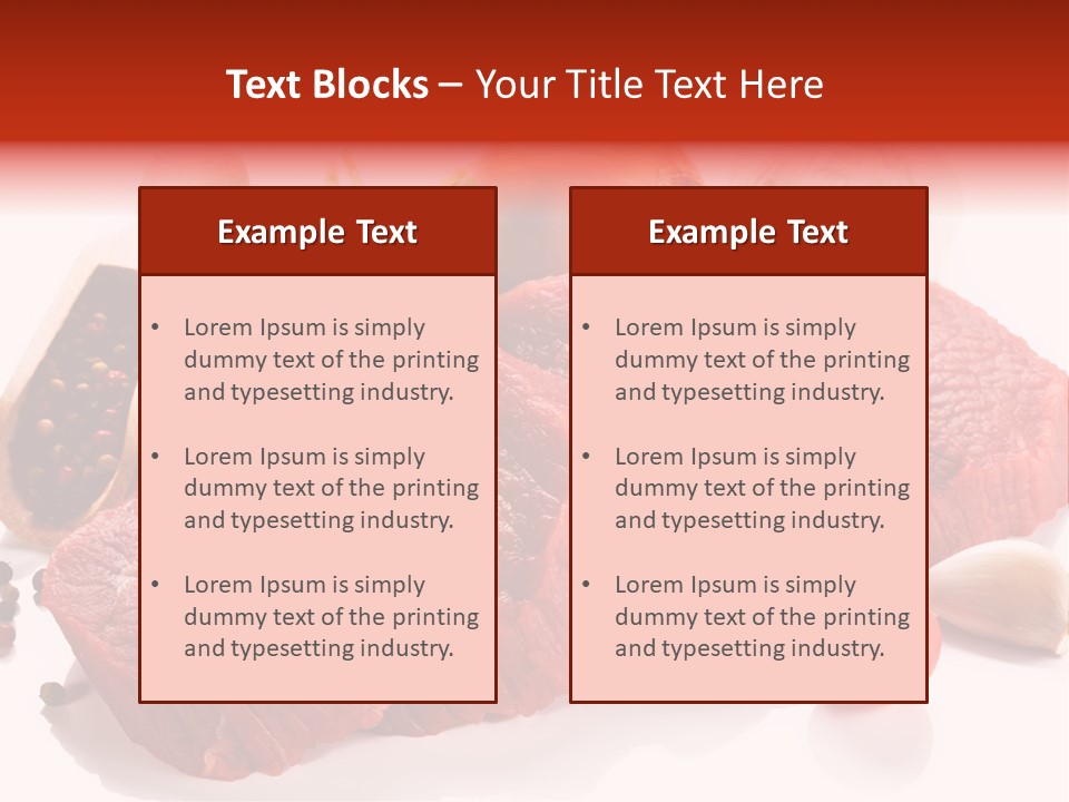 Garlic Stick Loin PowerPoint Template