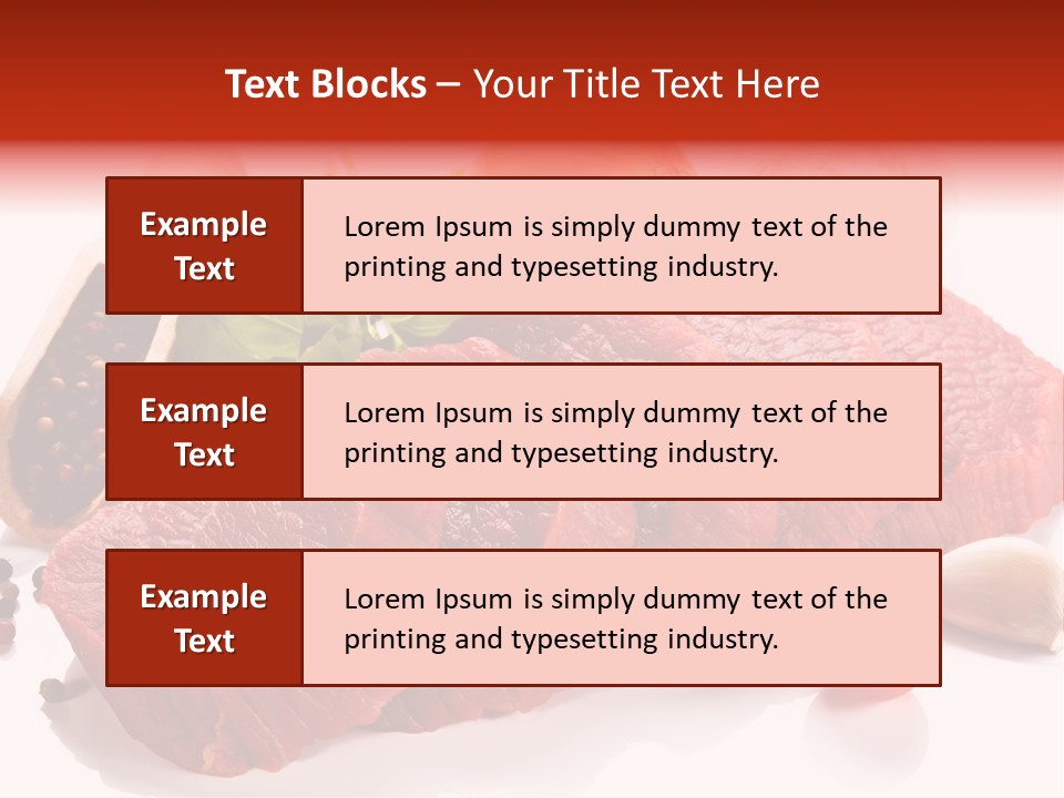 Garlic Stick Loin PowerPoint Template