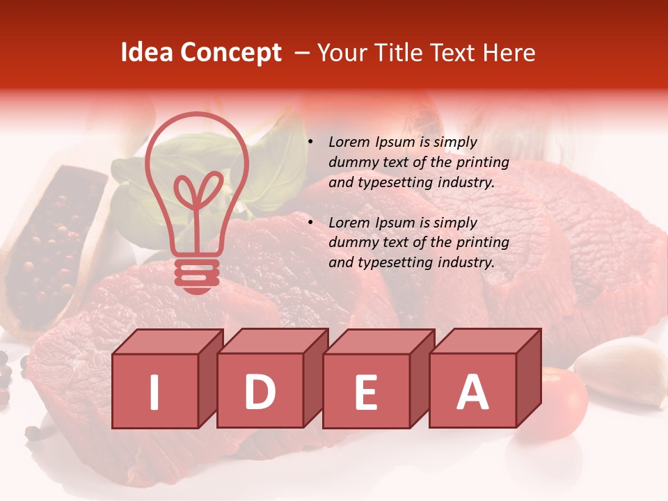 Garlic Stick Loin PowerPoint Template