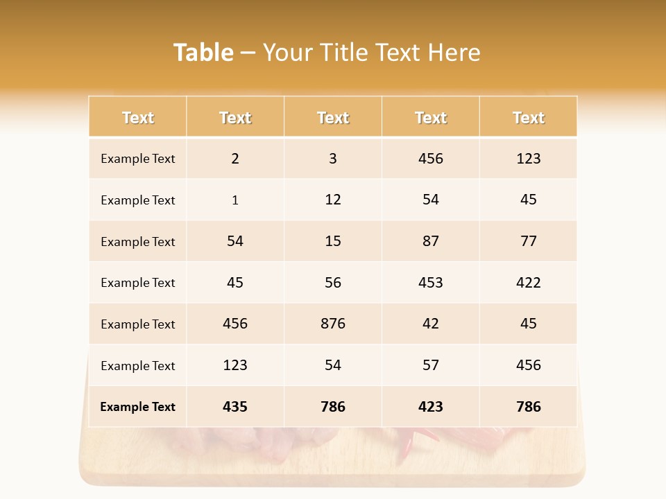 Breast Trimmings Raw Slices PowerPoint Template