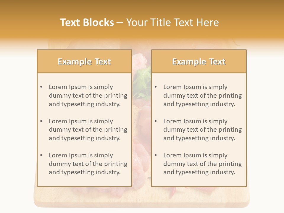 Breast Trimmings Raw Slices PowerPoint Template
