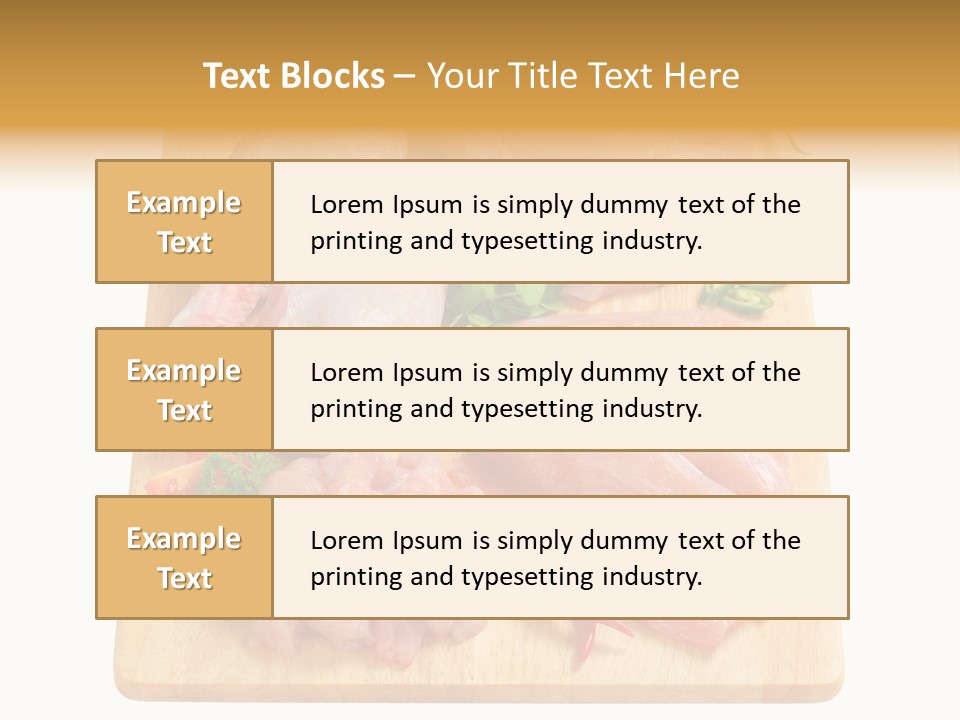 Breast Trimmings Raw Slices PowerPoint Template