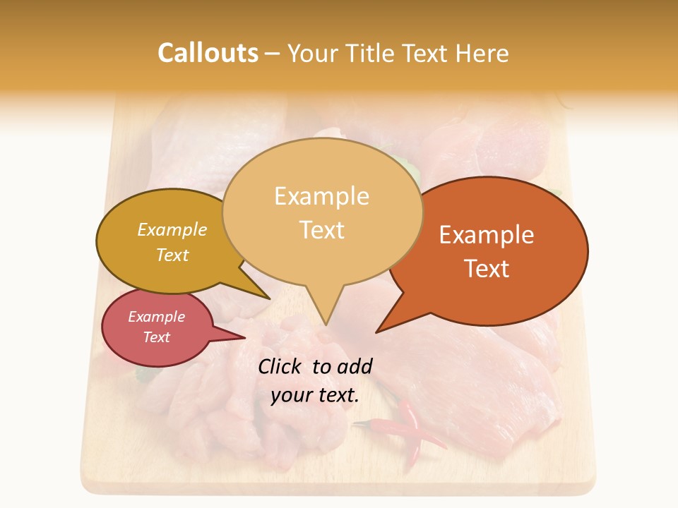 Breast Trimmings Raw Slices PowerPoint Template