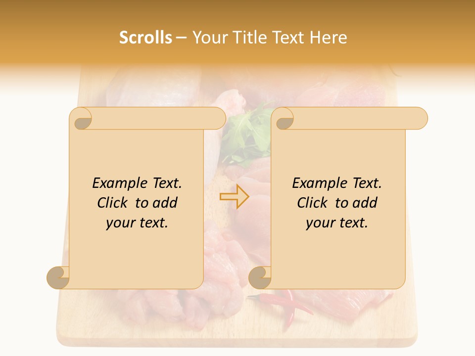 Breast Trimmings Raw Slices PowerPoint Template