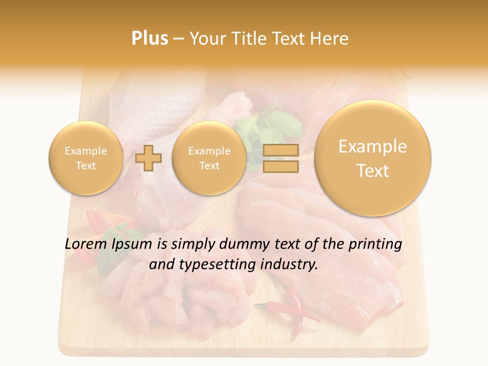 Breast Trimmings Raw Slices PowerPoint Template